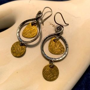 Silpada Sterling Silver and Brass earrings